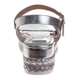 Silver | Girls' Metallic Wedge Sandals Back