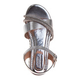 Silver | Girls' Metallic Wedge Sandals Top