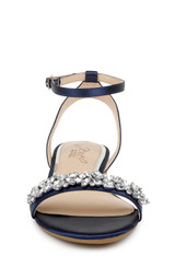 Navy | Ohara Minimalist Crystal Adorned Flats