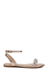 Rose Gold | Ohara Minimalist Crystal Adorned Flats