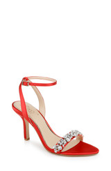 Scarlet Red | Ojai Crystal Adorned Sculpted Stilettos