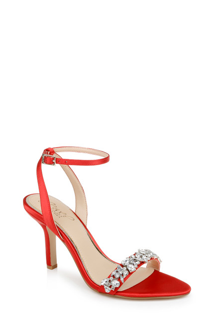 Scarlet Red | Ojai Crystal Adorned Sculpted Stilettos