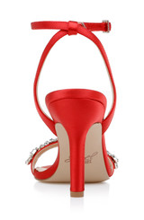 Scarlet Red Ojai Satin Holiday Stiletto Heel