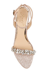 Rose Gold | Ojai Crystal Adorned Sculpted Stilettos