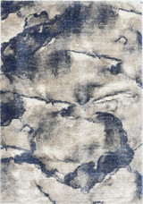 Downpour Blue Downpour Blue Statement Rug Front