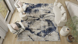 Downpour Blue Downpour Blue Statement Rug Render 2