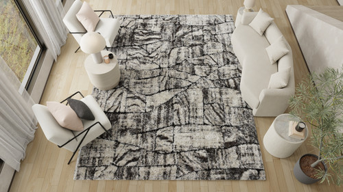 Black Ink Black Ink Contenporary Rug Render 2