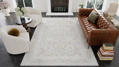 Vivid Peach Vivid Peach Oasis Luxury Rug Render 2