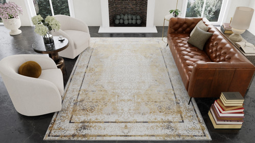 Gold Leaf Gold Leaf Oasis Luxury Rug Render 2