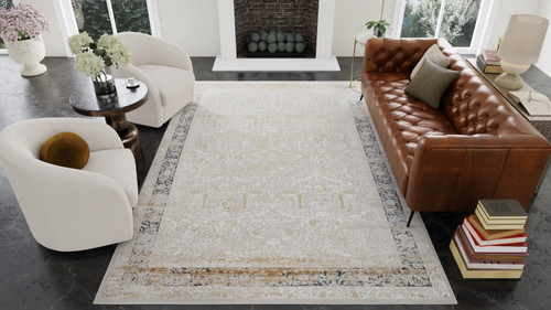Marbled Gold Marbled Gold Oasis Luxury Rug Render 2