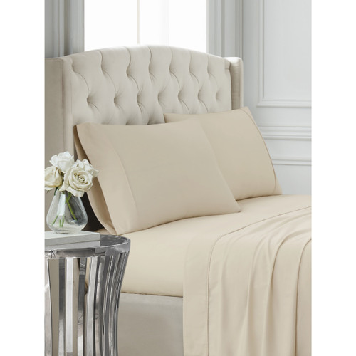 Tan | Cotton Sateen Tan Pillow Case Pair