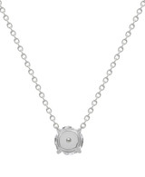 White Gold | Diamond Pendant Solitaire Plus Necklace Back