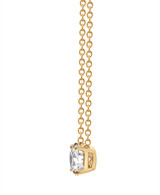 Yellow Gold | Diamond Pendant Solitaire Plus Necklace Side