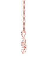 Rose Gold | Diamond Butterfly Pendant Necklace Side