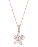 Rose Gold | Diamond Butterfly Pendant Necklace Front