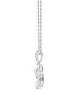 White Gold | Diamond Butterfly Pendant Necklace Side