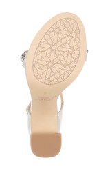 Silver | Penny Crystal Embellished Block Heel