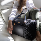 Black Lifestyle 1 | Quilted Weekender Tote Bag