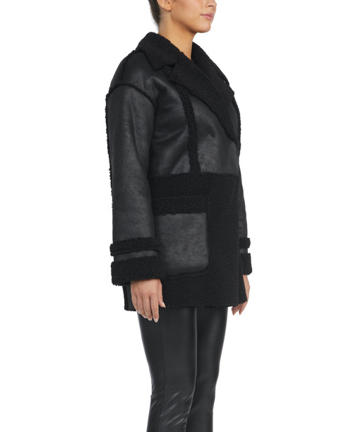 Black | Raymonde Faux Shearling Coat