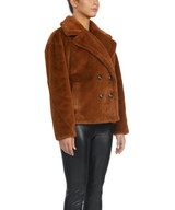 Cognac | Rollande Faux Fur Coat