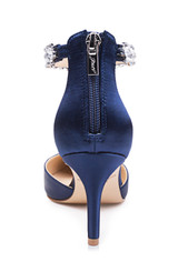 Navy | Raleigh Pointed Toe Kitten D'Orsay