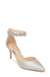 Silver Glitter | Raleigh Pointed Toe Kitten D'Orsay