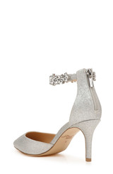 Silver Glitter | Raleigh Pointed Toe Kitten D'Orsay