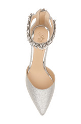 Silver Glitter | Raleigh Pointed Toe Kitten D'Orsay