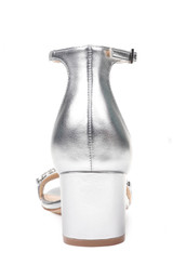 Silver Metallic | Ramsay Open Toe Block Heel