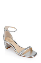 Silver | Reese Simple Block Heel Sandal