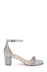 Silver | Reese Simple Block Heel Sandal