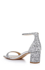 Silver | Reese Simple Block Heel Sandal