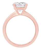 Rose Gold | Diamond Solitaire Engagement Ring Back