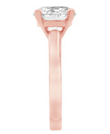 Rose Gold | Diamond Solitaire Engagement Ring Side