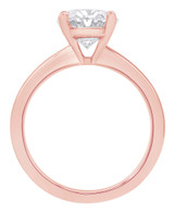 Rose Gold | Oval-Cut Diamond Solitaire Engagement Ring Back
