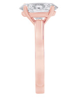 Rose Gold | Oval-Cut Diamond Solitaire Engagement Ring Side