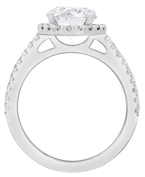 White Gold | Diamond Halo Solitaire Plus Engagement Ring