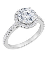 White Gold | Diamond Halo Solitaire Plus Engagement Ring