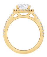 Yellow Gold | Diamond Halo Solitaire Plus Engagement Ring