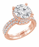 Rose Gold | Diamond Rings Bridal Set Front