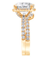 Yellow Gold | Diamond Rings Bridal Set Side