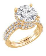 Yellow Gold | Diamond Rings Bridal Set Front