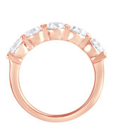 Rose Gold | Oval-Cut Diamond Wedding Band Back