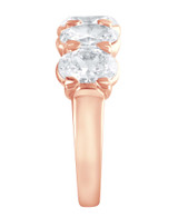 Rose Gold | Oval-Cut Diamond Wedding Band Side