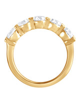 Yellow Gold | Oval-Cut Diamond Wedding Band Back