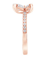 Rose Gold | Diamond Butterfly Ring Side