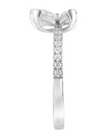 White Gold | Diamond Butterfly Ring Side