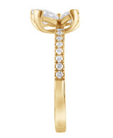 Yellow Gold | Diamond Butterfly Ring Side