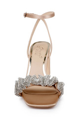 Almond Nude | Rita Bejeweled Strap Block Heel