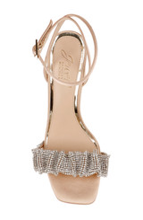Almond Nude | Rita Bejeweled Strap Block Heel